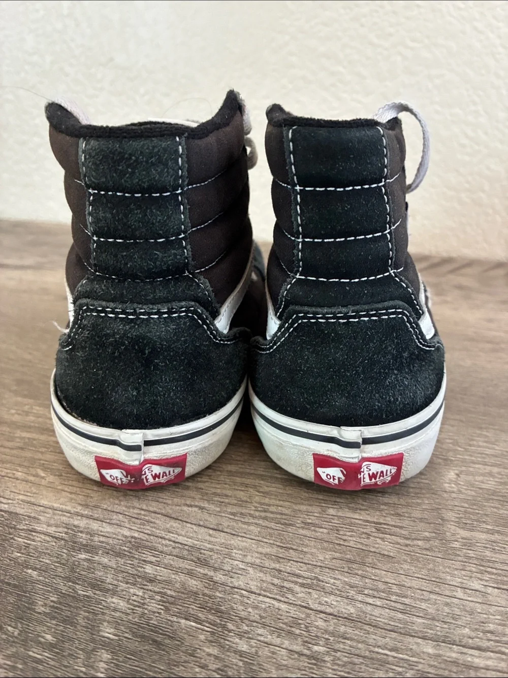 Vans Black and White High-Top Skate Sneakers Youth size 5
